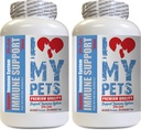 I LOVE MY PETS LLC Allergy Relief for Cats - CAT Immune Support - Booster - Healthy Supplement - Milk Thistle for cat - 120 Treats (2 Bottles)
