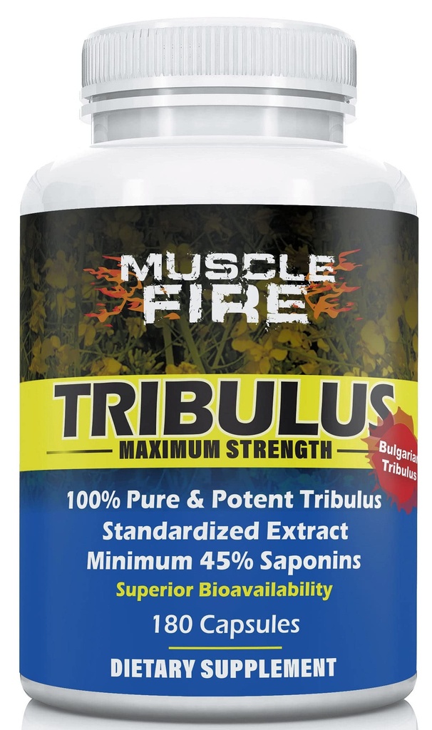 Herbal Nutrition Tribulus Terrestris, Bulgarian, 1500mg 45% Saponins, Lecithin for Better Update, 180 Capsules, One Bottle…