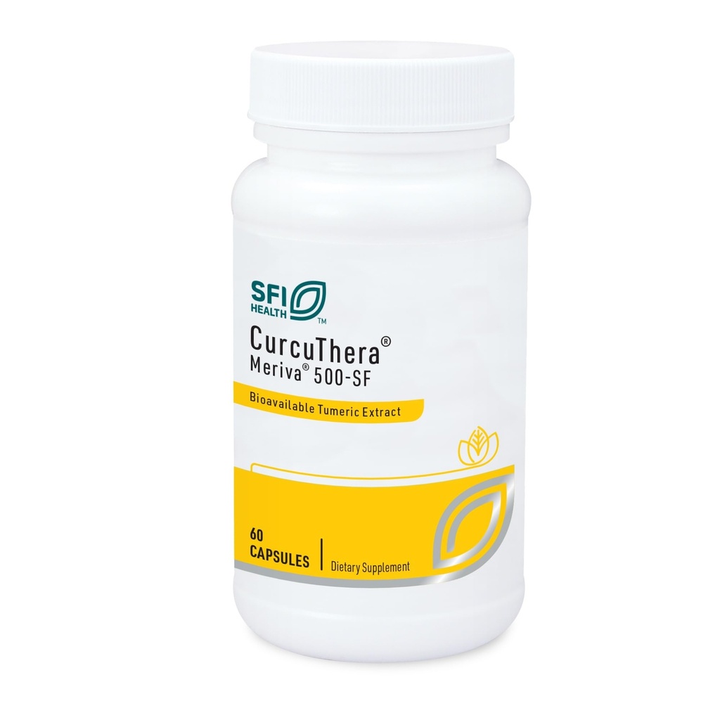 Klaire Labs SFI Health CurcuThera - 500 Milligrams Meriva Curcumin Complex with 29x Higher Bioavailability & Patented Phytosome Delivery Technology, Hypoallergenic, Vegan (60 Capsules)