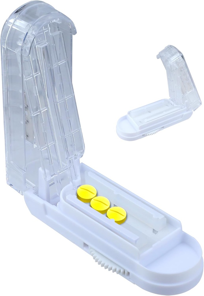 Adjustable Pill Cutter Splitter for Small and Tiny Pills, Larger Pills, Pill Splitter with Centering Device Accurately Cuts Multiple Pills a time,Tablet Cutter with Hidden Sharp Blade