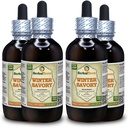 Winter Savory (Satureja Montana) Tincture, Organic Dried Leaves Liquid Extract (Brand name: HerbalTerra, Proudly made in USA) 4x4 fl.oz (4x120 ml)