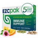 EZC Pak 5-Day Tapered Immune Support Booster - Vitamin Immune Support Supplement, Echinacea, Zinc Vitamin C, Vitamins for Immune System Support, Immune Boosters for Adults - Immune Support Vitamins