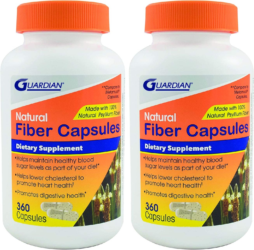 guardian Psyllium Fiber Capsules, Natural Psyllium Husk (720Ct)