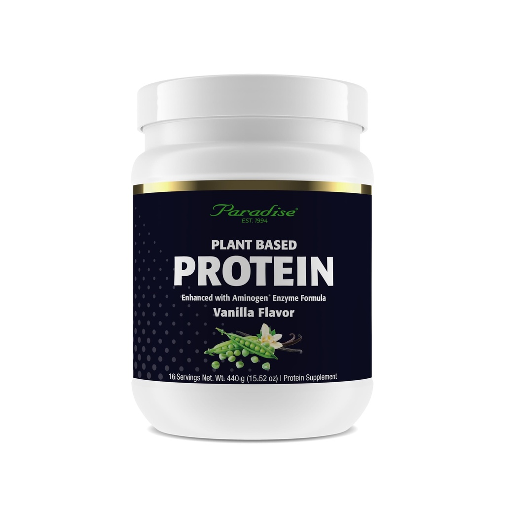 Paradise Herbs Certified Organic Pea Protein Powder, Vanilla Flavor, Vegan, Gluten Free, Non-GMO, Keto, Paleo, 15 Servings, 15.87 oz