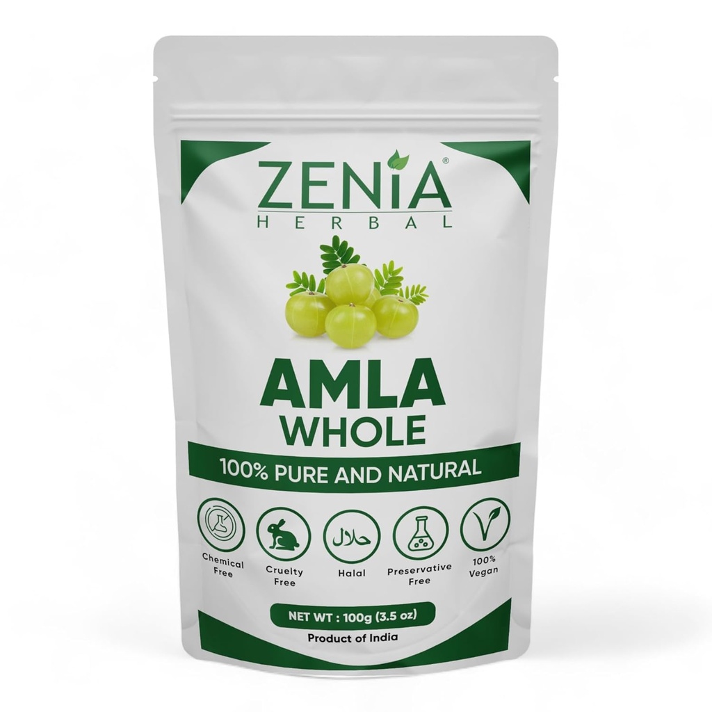 100 grams Zenia Dry Whole Amla Gooseberry Ayurvedic Hair Treatment