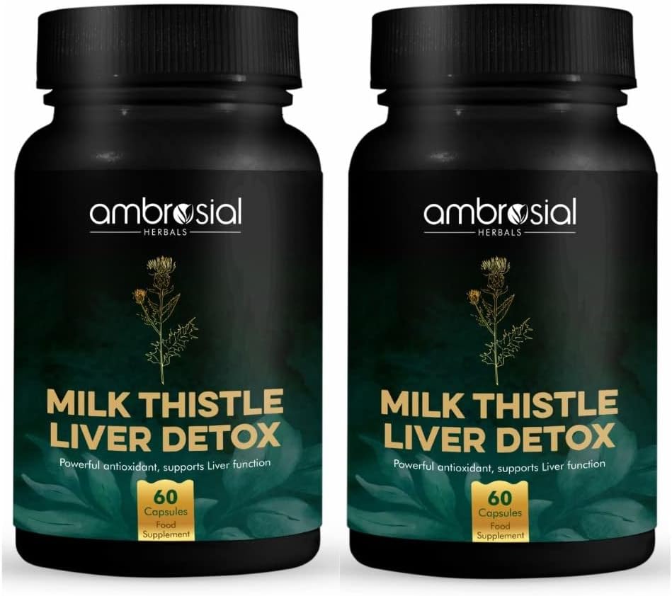 AMBROSIAL Milk Thistle Capsules - Pack of 2-120 Capsules