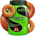 Species Nutrition Isolyze Whey Protein Powder, 100% Whey Isolate for Muscle Building, 27.5g Protein Per Scoop, No Sugar & Low Fat (Cinnamon Donut, 22 Servings)