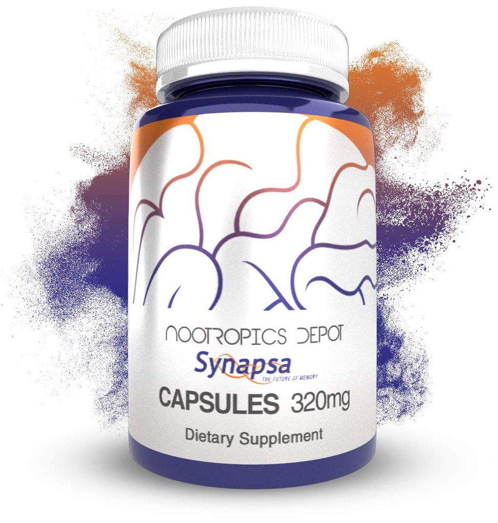 Nootropics Depot Synapsa Bacopa Monnieri Capsules | 320mg | 60 Count | Whole Plant Extract | Ayurveda Supplement | Adaptogen Herb | to Enhance Learning, Memory & Mental Performance