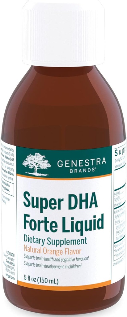 Genestra Brands Super DHA Forte Liquid - Omega-3 Fish Oil Supplement - 5 fl oz