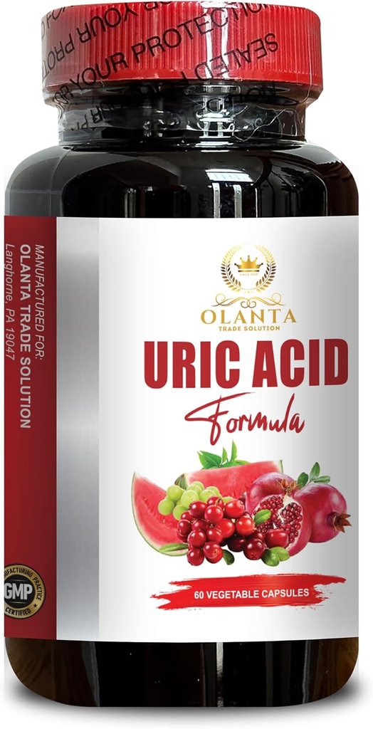 URIC Acid Formula - Water Away Capsules, Diuretic Pills for Water Retention, Celery Seed Extract, uric Acid Solution, Milk Thistle, Turmeric, Water Retention Pills - 1 Bottle