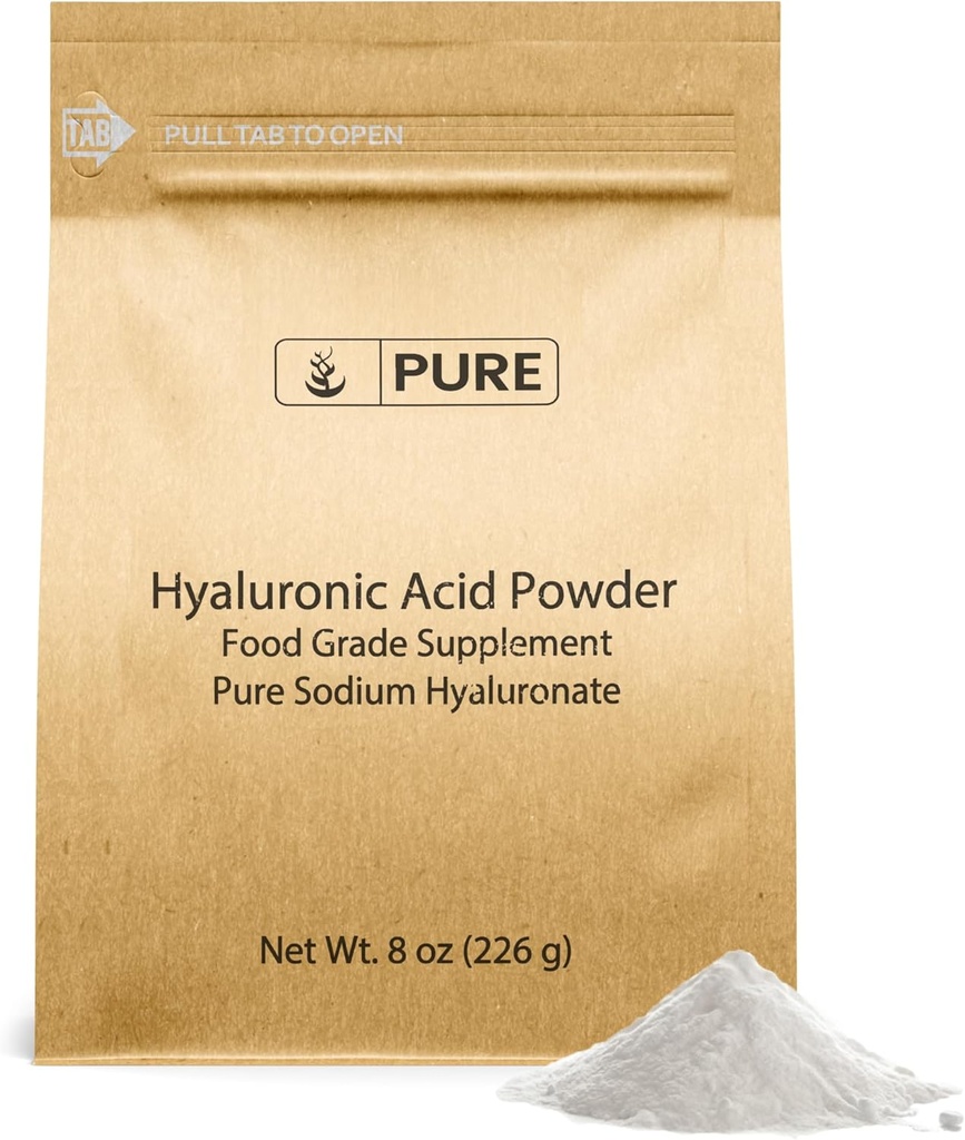 PURE ORIGINAL INGREDIENTS Hyaluronic Acid (8 oz) Water Soluble, Fine Powder