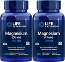 Life Extension Magnesium (Citrate) 100mg, 180 Veg Caps (Pack of 2) - Mag Supplement