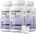 Balancebreens Melatonin 10mg Fast-Dissolve, 120 Tablets – Natural Sleep Aid for Restful Nights, Drug-Free Support for Relaxation and Tranquility