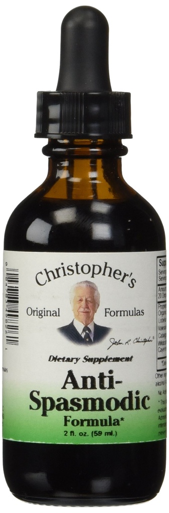 Christopher's Original Formulas Anti-Spasmodic Formula | 2 oz Liquid Herbal Supplement | Synergistic Blend for Nervous System Support | Skullcap, Valerian & Cayenne