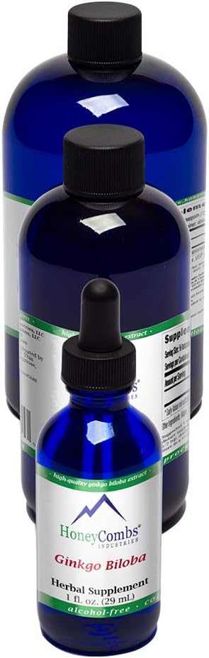Ginkgo Biloba Supplement to Support Brain, Memory, Focus & Circulation – Natural Ginkgo Biloba Extract Drops – Alcohol-Free, Cold Pressed Ginkgo Biloba Liquid, 1 Fl Oz.
