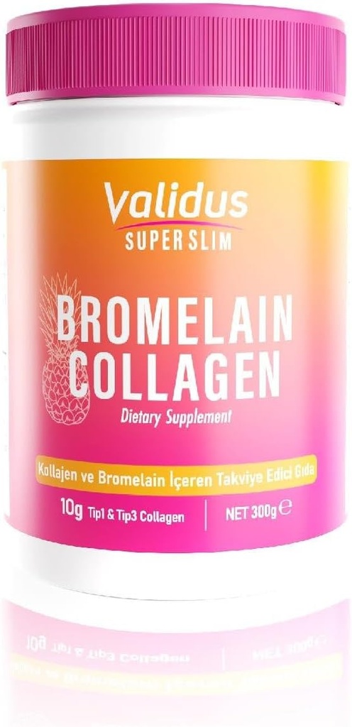 VALIDUS Collagen Peptides + Bromelain Powder 300 g