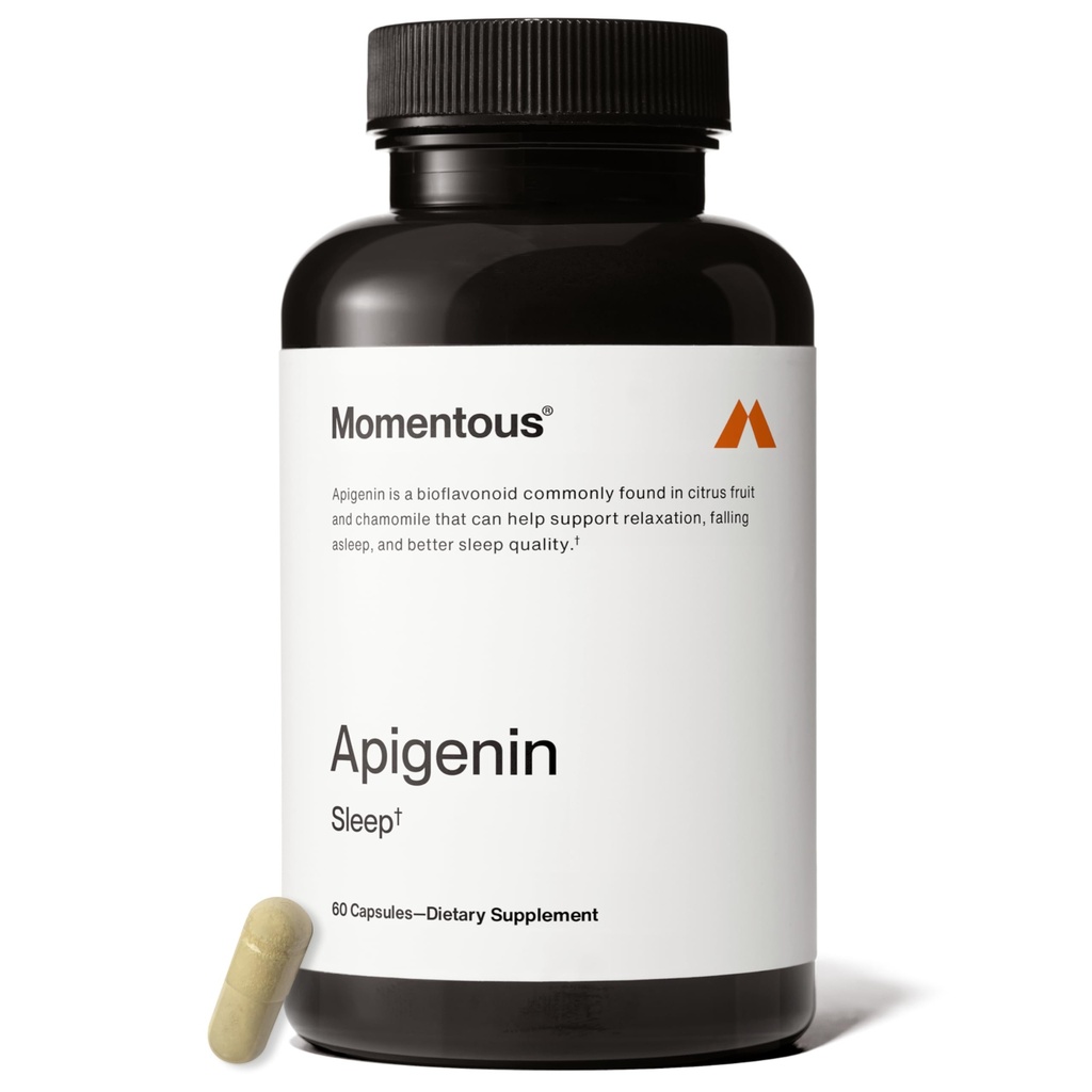 Momentous Apigenin Supplement - 50 mg per Capsule - NSF Certified for Sport - 60-Count