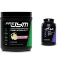 PRE JYM 30 Servings Pink Lemonade & JYM ZMA Zinc/Magnesium Capsules Supplement 90 Vegetarian Capsules
