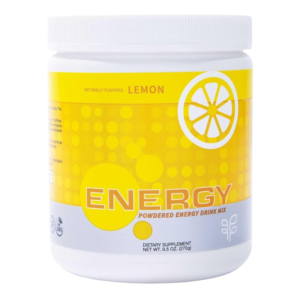 PURE Energy Drink Mix, Zesty Lemon Wheatgrass Organic Juice, Packed with Antioxidants & Essential, Mineral Rich Vitamin A, C, E, and B6 Natural Boost & Wellness, Zero Sugar Formula, 270g