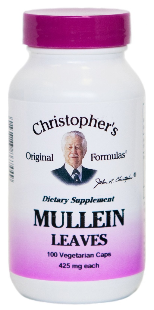 Christopher's Mullein Leaves - 400 mg - 100 Vegetarian Capsules
