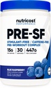 Nutricost Stimulant Free Pre-Workout, 30 Servings (Blue Raspberry) - Caffeine Free, Non-GMO, Gluten Free