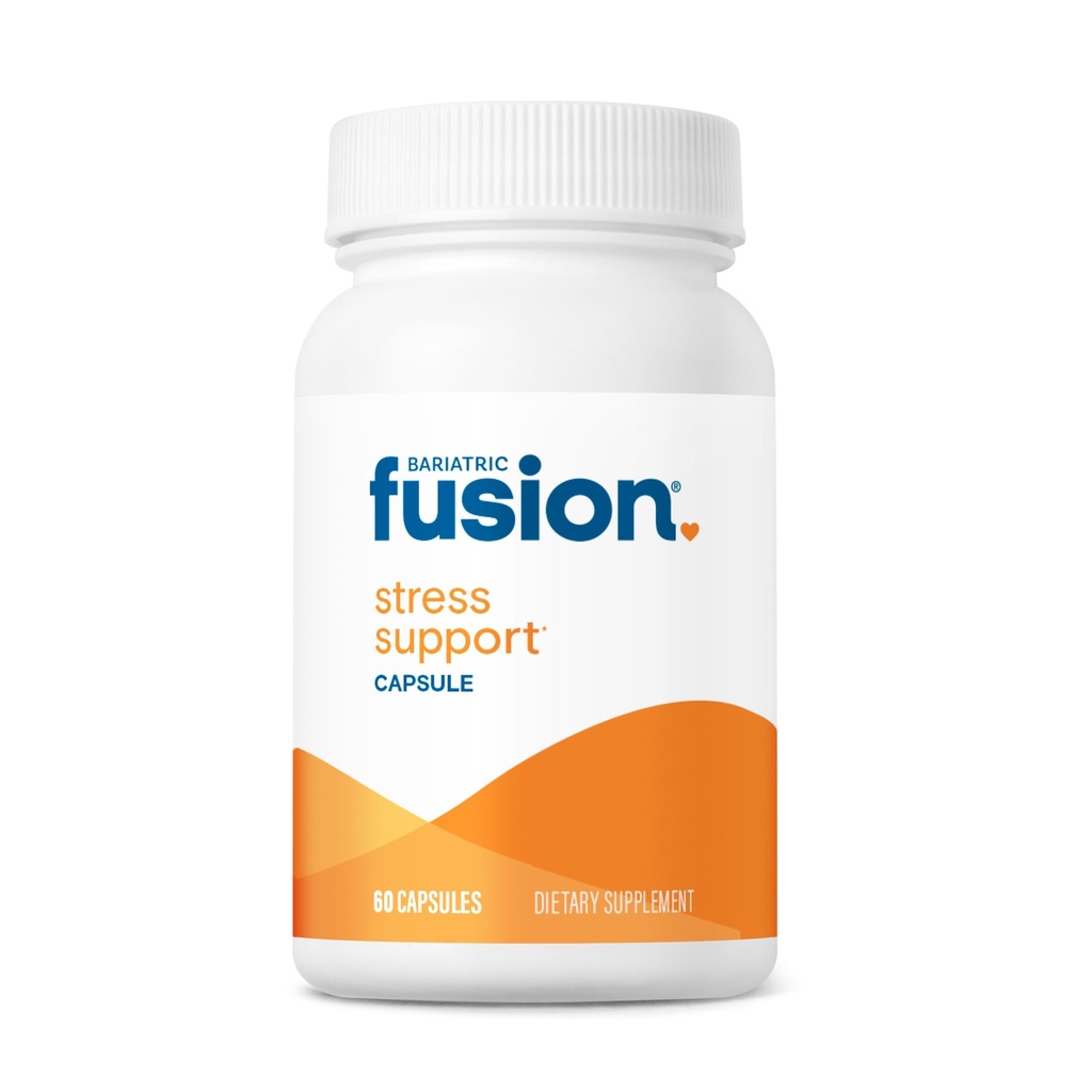 Bariatric Fusion Stress Support* | Vegan Supplement with Magnesium and Ashwagandha | Daily Vitamin for Women and Men | Gluten, Dairy and Soy Free | Non-GMO | 60 Capsules