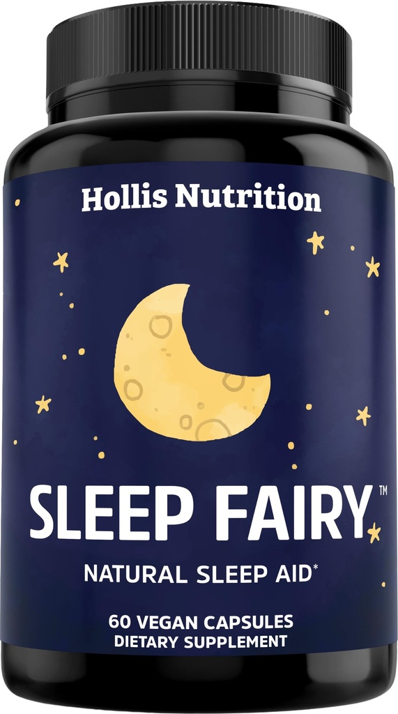 SLEEP FAIRY Natural Sleep Aid | Magnesium Glycinate 500mg, Melatonin 10mg, L-Theanine, B6, 5-HTP, GABA, Valerian Root & Ashwagandha | Herbal Sleeping Pills for Adults | Vegan Sleep Pills | MADE IN USA