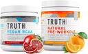 Truth Nutrition Natural Athlete Workout Stack - Natural Preworkout (Orange Tangerine) + Vegan BCAA (Blood Orange)