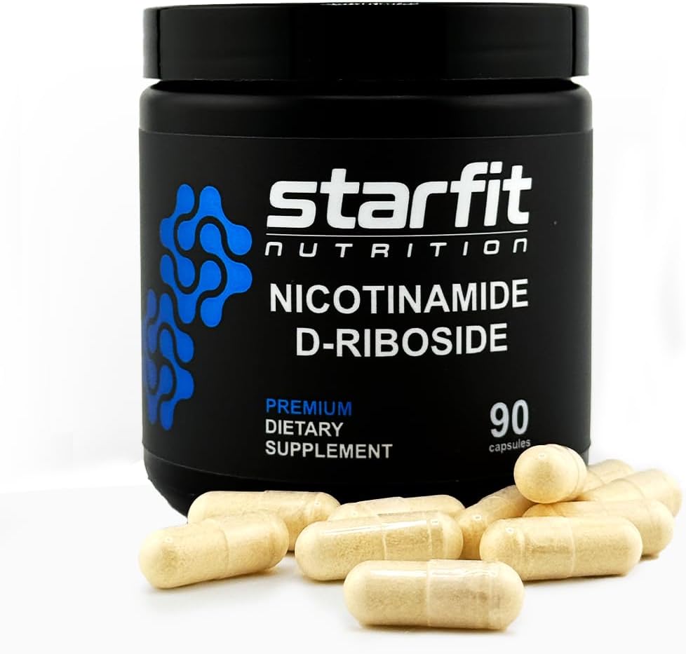 STARFIT - Nicotinamide D-Riboside, Booster NAD+, Energy & Focus Supplement, Anti-Aging Cellular Support, 90 Capsules