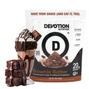 Devotion Nutrition Brownie Batter Protein Powder for Shakes, Baking, Brownies, Desserts – 20g Whey Isolate & Casein Protein Blend – No Added Sugar, Low Carb, Gluten-Free, Keto-Friendly with MCT – 2lb