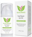 Amara Beauty Eye Cream Gel for Dark Circles and Puffiness with Peptides & Hyaluronic Acid, 0.5 fl. oz.