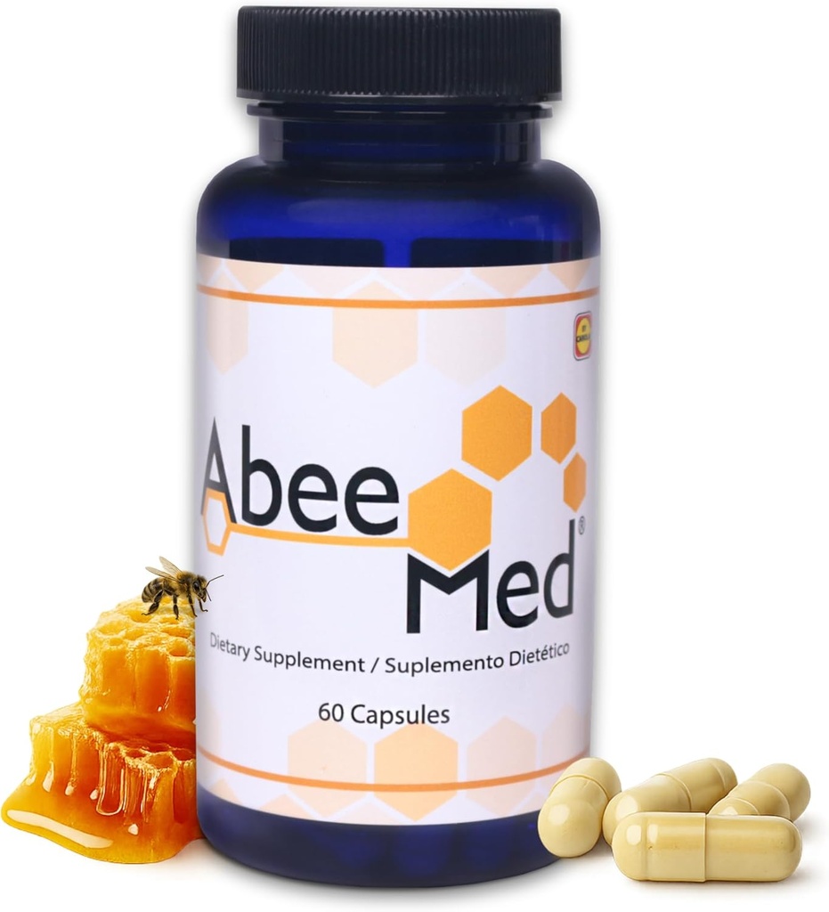 AbeeMed Bee Venom Capsules - Natural Apitoxin Supplement w/Manuka Honey - Inflammation & Mobility Support, Joint & Muscle Discomfort - Support Sprains, Bruises and Strains - 60 Count (30 Servings)