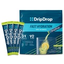 DripDrop Hydration Packets - Lemon Lime - Single Serve Electrolytes Powder Drink Mix - Non-GMO, Gluten Free, Vegan - 32 Sticks
