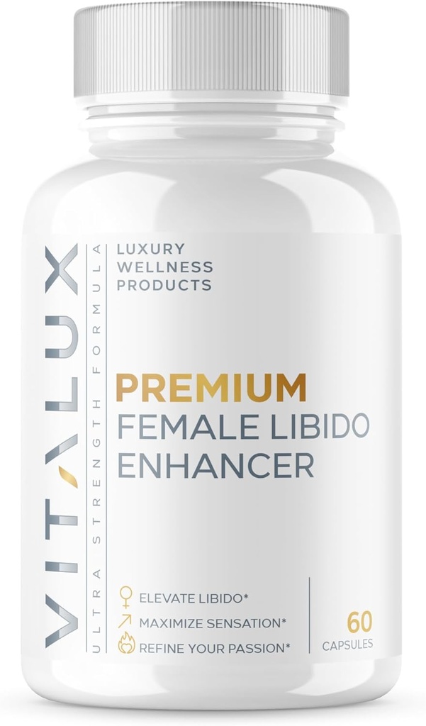 VITALUX || #1 New Premium Libido Booster for Women Supplement || Aphrodisiac, Boost Mood & Balance Hormones | Ultra Dosed Formula w/ 14 Powerful Ingredients | 3rd Party Tested + USA Made - 60 Caps