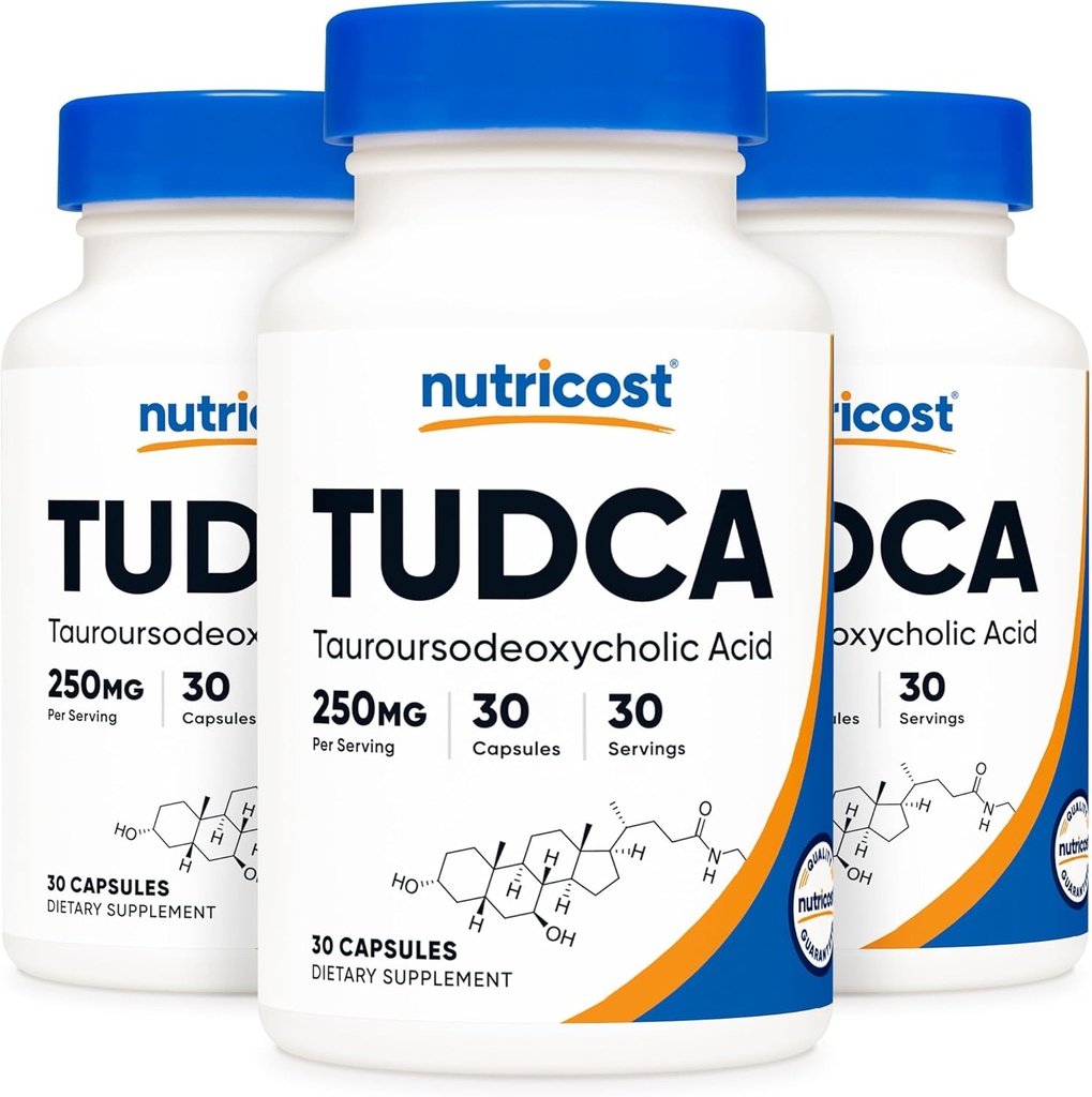 Nutricost Tudca 250mg, 30 Capsules (3 Bottles)
