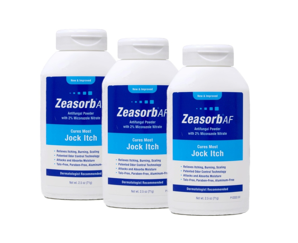 Zeasorb Antifungal Treatment Powder, Jock Itch 2.5 Oz (3 Pack)