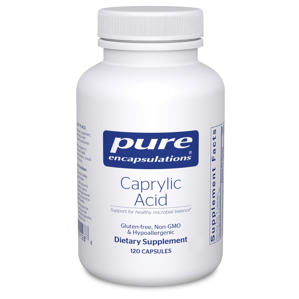 Pure Encapsulations Caprylic Acid | Supplement for Gut and Digestive Health, GI Balance, Gastrointestinal Support, and Intestinal Health* | 120 Capsules