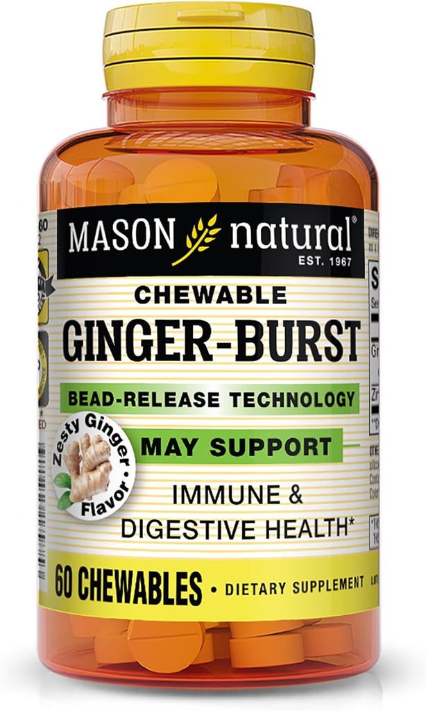 Mason Natural Ginger-Burst, 60 Count