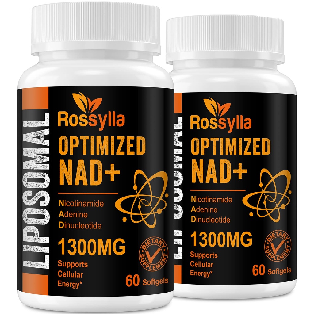 Liposomal NAD+ Supplement, 1300 mg per Serving, NAD Plus Supplement with Liposomal Delivery, Supports Cellular Energy and Healthy Aging, 120 Softgels