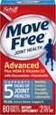 Move Free Advanced Glucosamine Chondroitin MSM Vitamin D3 and Hyaluronic Acid Joint Supplement, 80 Count