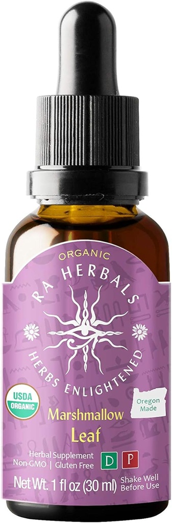Ra Herbals Organic Marshmallow Leaf Liquid Extract - Natural Support - 1 fl oz
