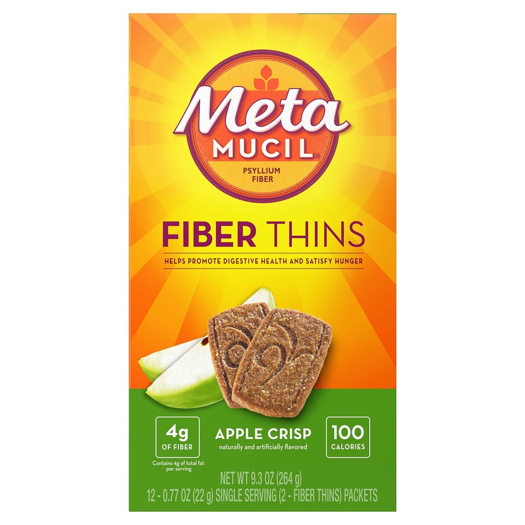 Metamucil Fiber Wafers Apple Crisp 24 Each (Pack of 7)