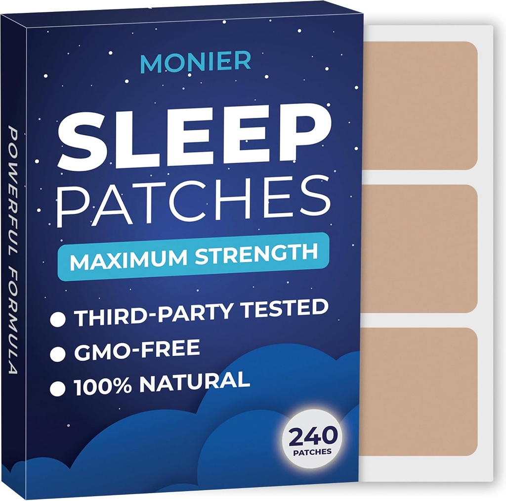 Sleep Patches for Adults Extra Strength | Easy-to-Apply Sleep Patch with Melatonin & Valerian | Relax & Wake Up Refreshed | Long-Lasting Night Comfort for Men & Women | 240 Patches