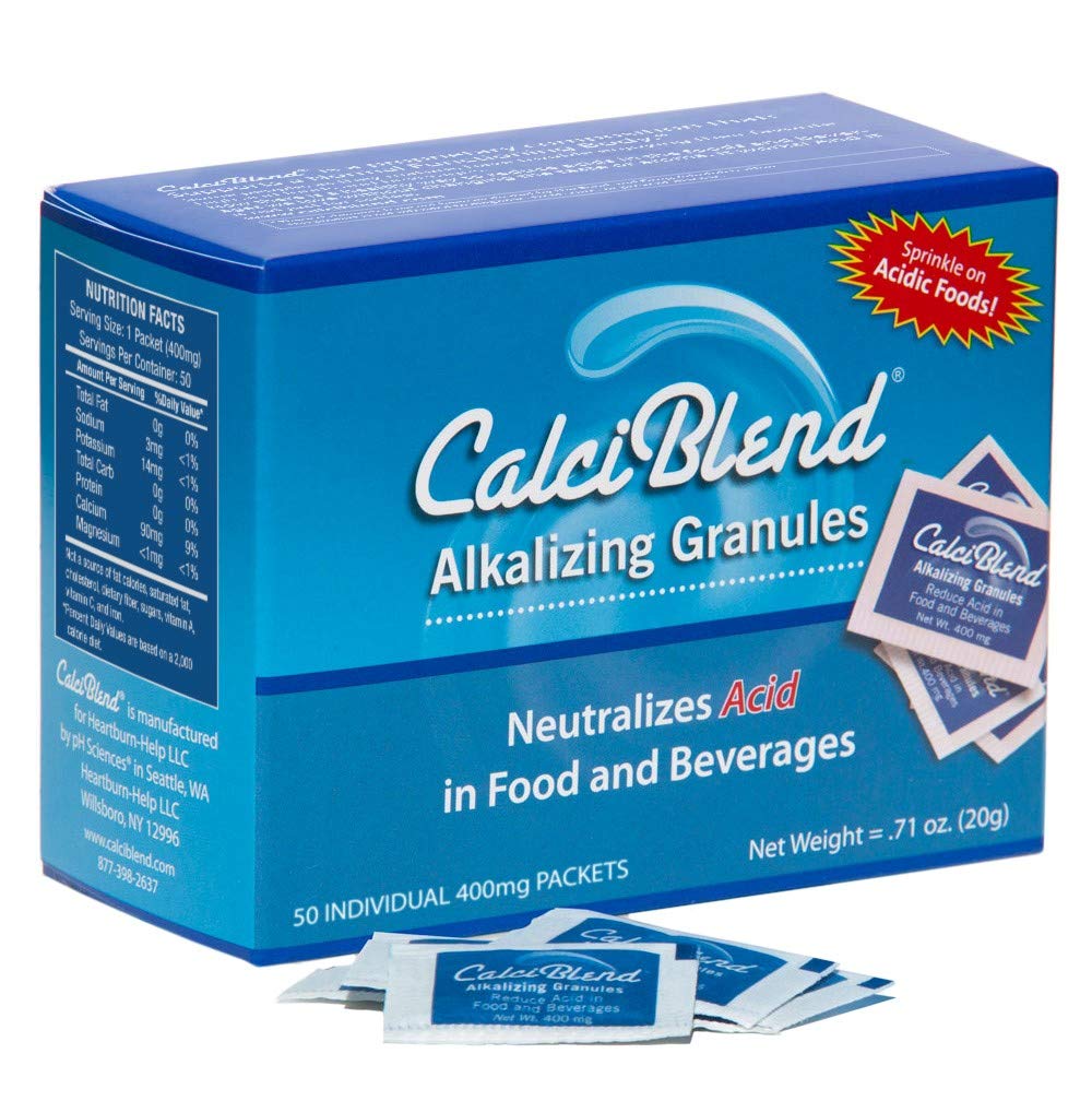 Alkalizing Granules 50 Pack Box – All Natural Acid Reducer Powder for Food and Beverages, Promotes pH Balance, Keto Friendly, Non-GMO, Sugar and Calorie Free, for Digestive Comfort