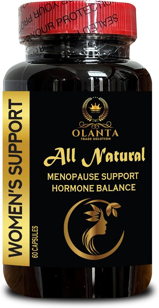 Women's Support - Black Cohosh Organic | Support Help Alleviate Hot Flashes | Wild yam and chasteberry | Hot Flashes with Red Clover - 1 Bottle 60 Capsules