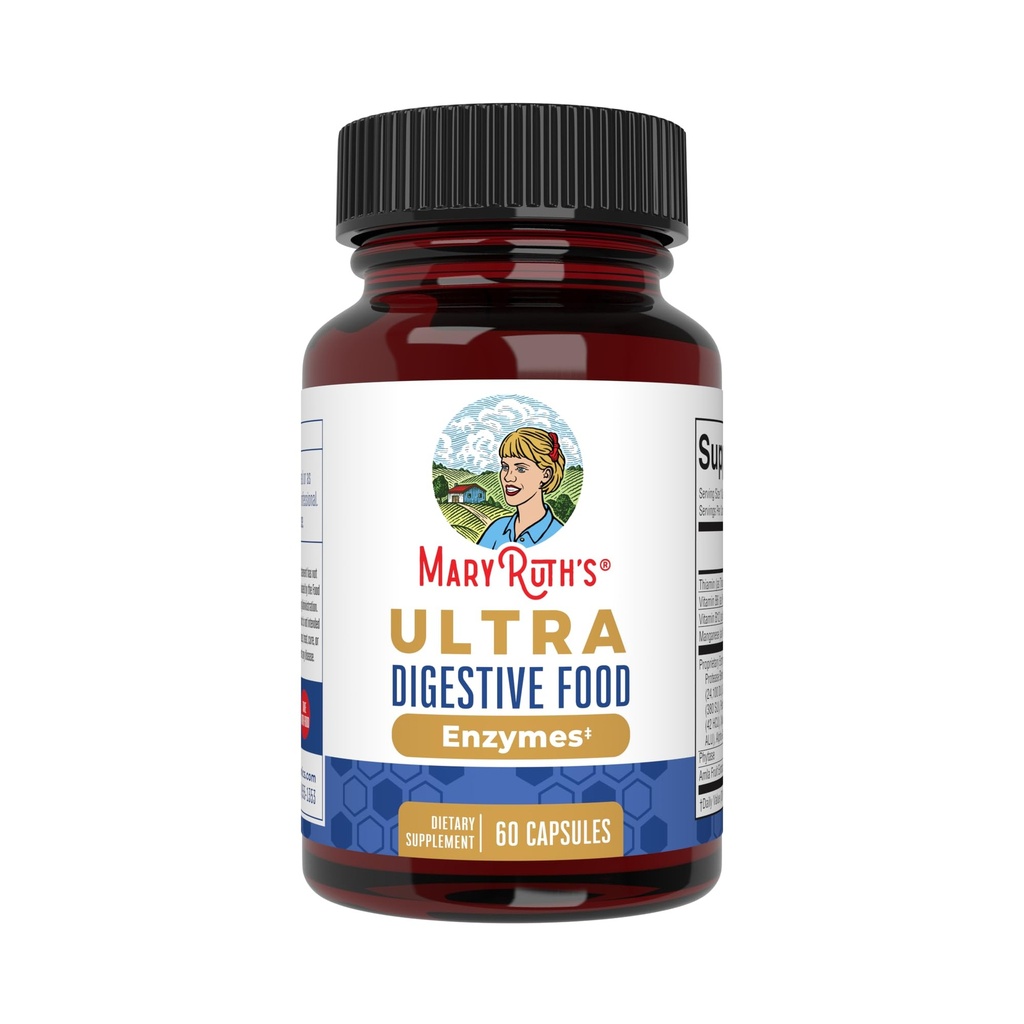 MaryRuth Organics Ultra Digestive Enzymes Capsules | Up to 2 Month Supply | Supplement for Gut Health Support | Digestion & Immune Support with Amylase | Lipase & Lactase | Vegan | 60 Count