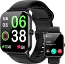 Smart Watch, Smartwatches for Men Women, 1.85" HD Fitness Tracker (Answer/Make Calls), 120+ Sport Modes, Heart Rate/Sleep Monitor, IP68 Waterproof Fitness Watch, Smartwatch for Android iOS