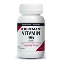 Kirkman Vitamin B-6 50 mg - Hypoallergenic || 100 Vegetarian Capsules || Gluten/Casein Free || Tested for More Than 950 Environmental contaminants.
