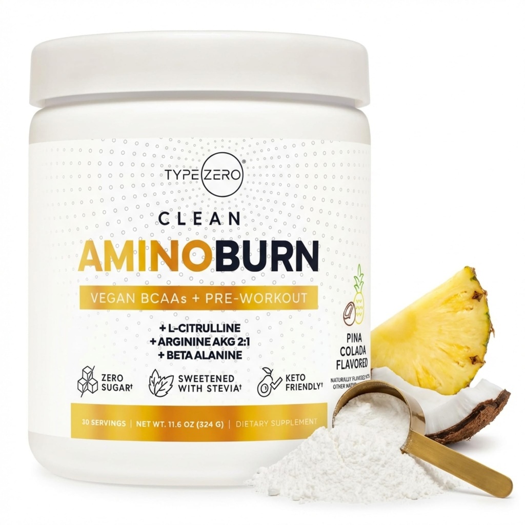 Type Zero Amino Burn Vegan BCAAs + Pre-Workout (Pina Colada Flavored)
