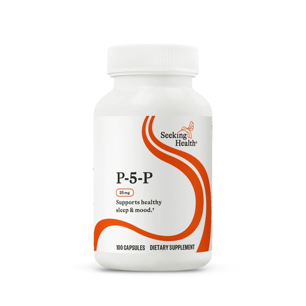 Seeking Health P-5-P (Pyridoxal 5-Phosphate) - Immune Health & Homocysteine Metabolism Support - Support Energy Production with Bioavailable Vitamin B6-25, 100 Capsules